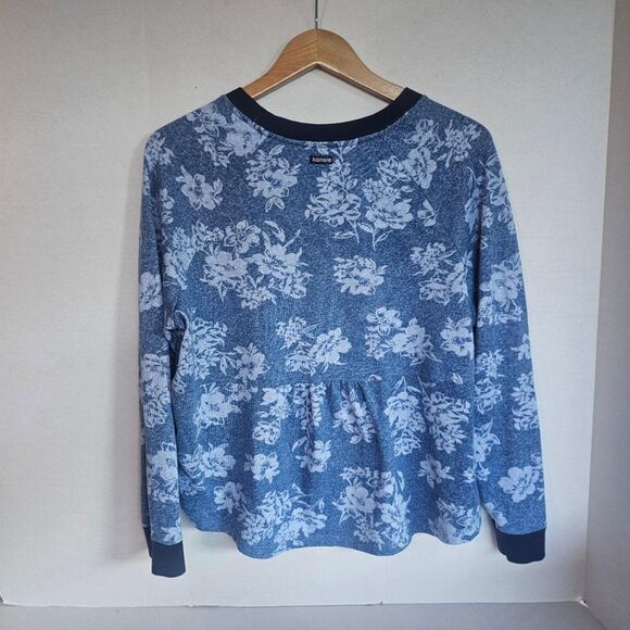 Kensie Floral Print Sweater | Blue Feminine Style Pullover – Women’s XL - Picture 4 of 4
